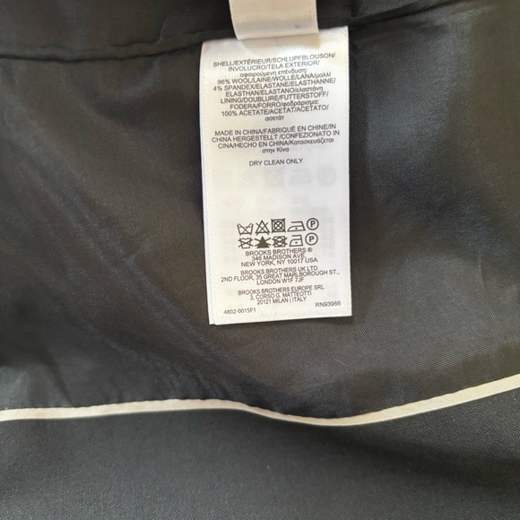 BROOKS BROTHERS Classic Fit Women's Black Wool Blend Blazer Sz 6 P Office Career - Picture 14 of 16